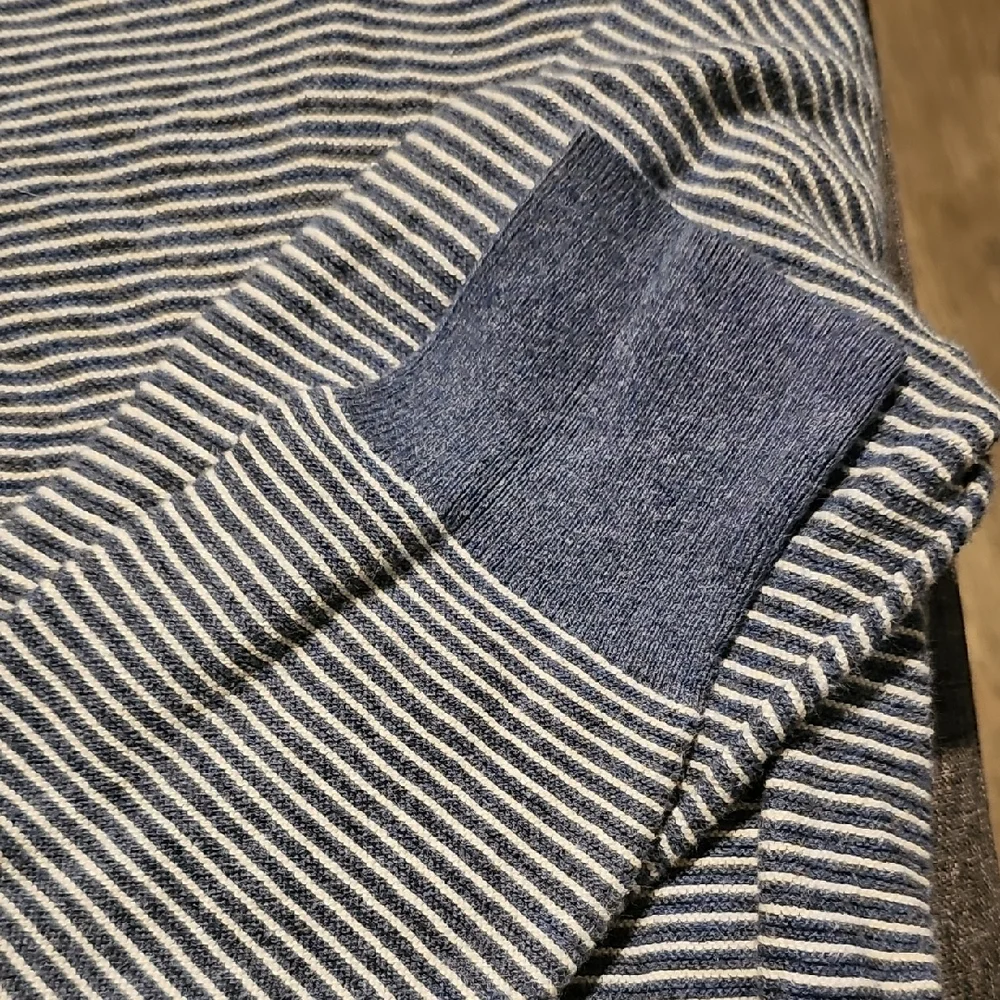 J. Crew Sweater Blue White Striped Crewneck Soft Men Casual Small